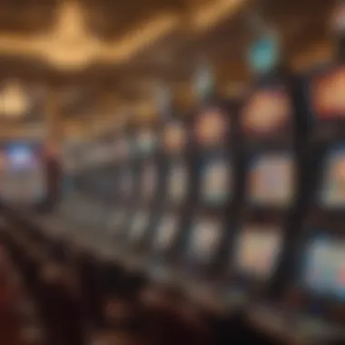 A vibrant gaming floor filled with diverse slot machines and gaming tables