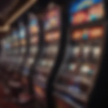 An array of modern slot machines showcasing vibrant themes and technology