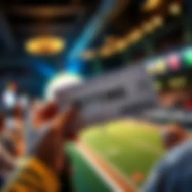 Winning ticket celebrating a successful bet