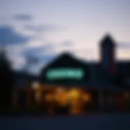 Exterior view of Boonville Casino at dusk