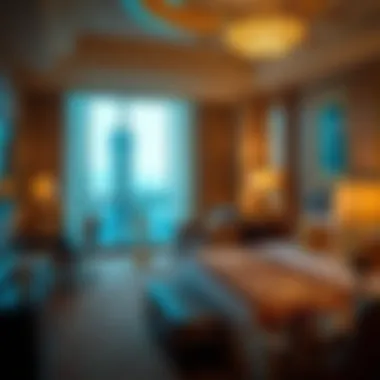 Luxurious hotel room at Caesars Palace with elegant decor