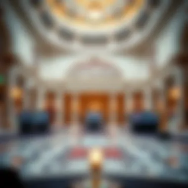 Beautifully designed interior of Caesars Palace showcasing Roman architecture