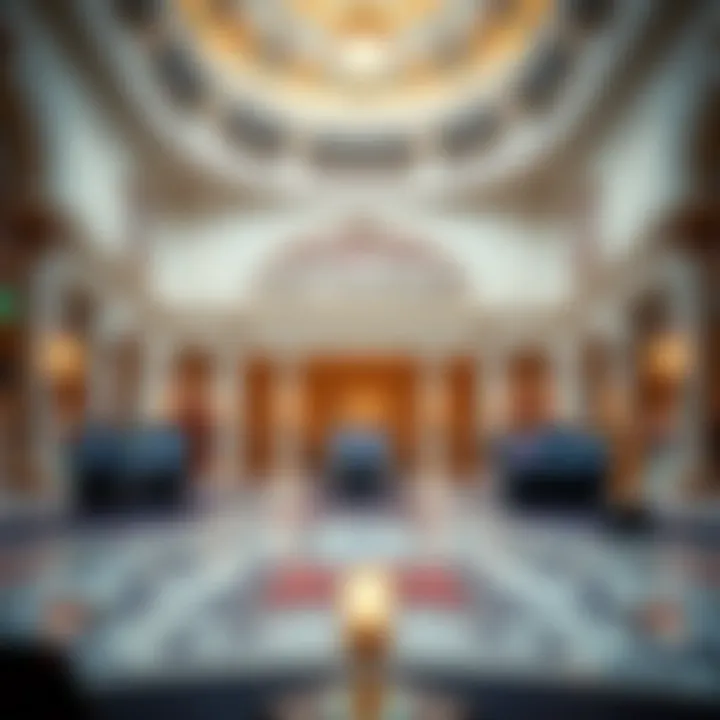 Beautifully designed interior of Caesars Palace showcasing Roman architecture