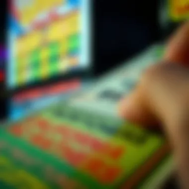 Scratching Off a California Lottery Ticket A close-up view of a Scratchers ticket being scratched off