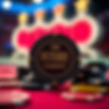 Modern digital representation of casino chips in online gaming