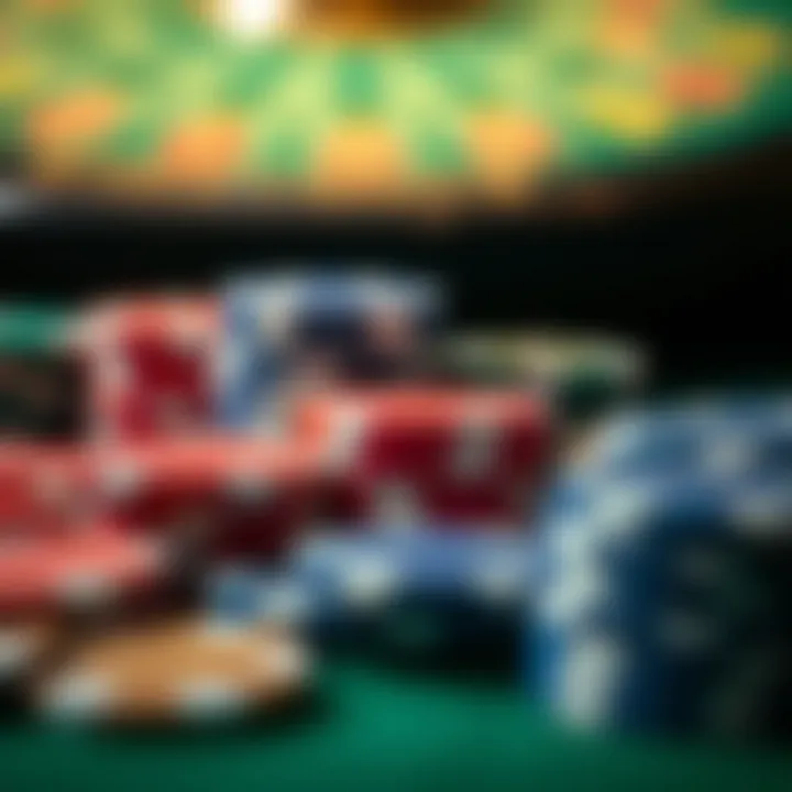 Close-up of various casino chips highlighting different materials used