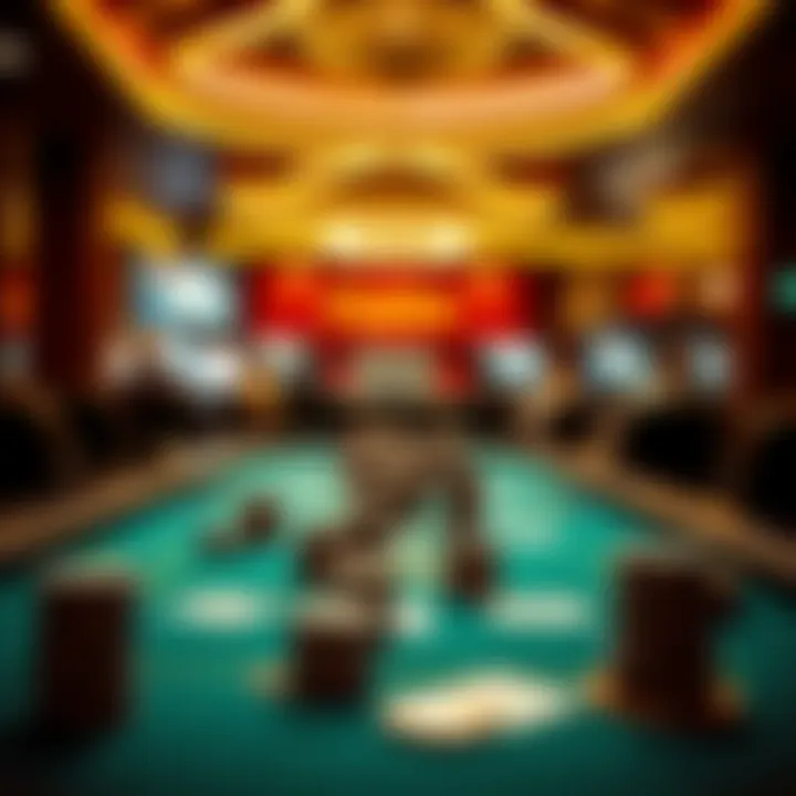 Setting the Stage for Gaming A table set with chips and cards ready for players