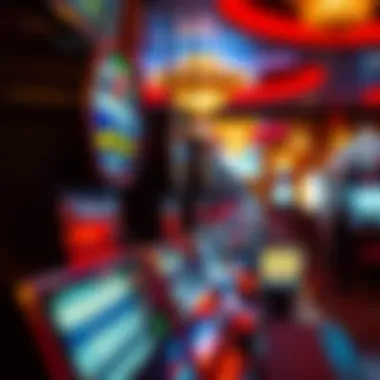 Whale Slot Machines in Casino Environment An interior shot of a casino featuring whale slot machines attracting high-stakes players.