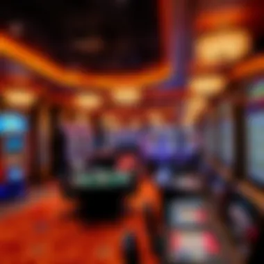 Gaming Area at Chukchansi Casino Elegant gaming area featuring various slot machines and table games