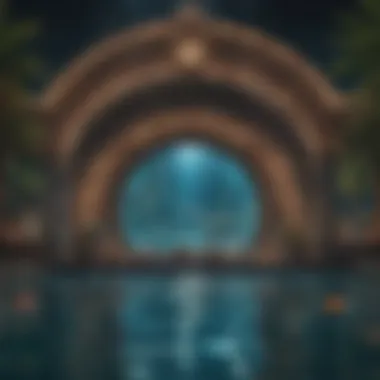 A striking visual of O's aquatic stage design