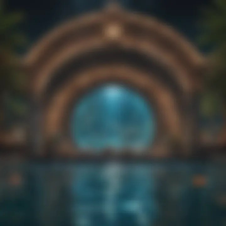 A striking visual of O's aquatic stage design