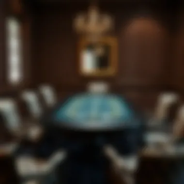 Elegant Home Poker Table Setup Elegant home poker table set for a game night