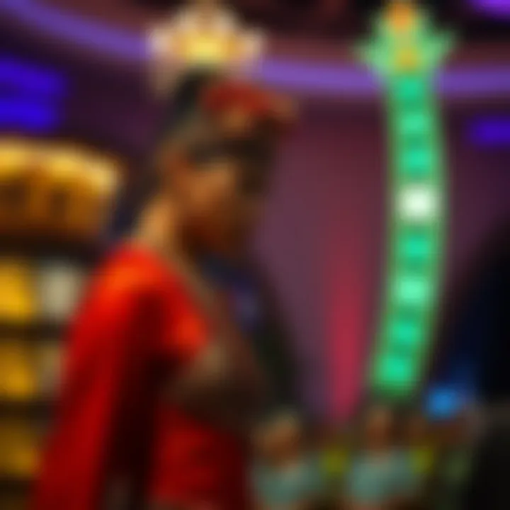 Cultural Narratives in Performance Art An artistic representation of various performances highlighting the cultural narratives in Las Vegas