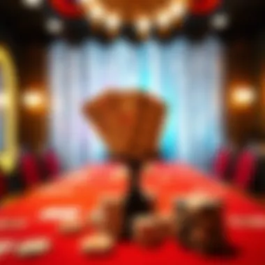 Decorative casino-themed party decorations