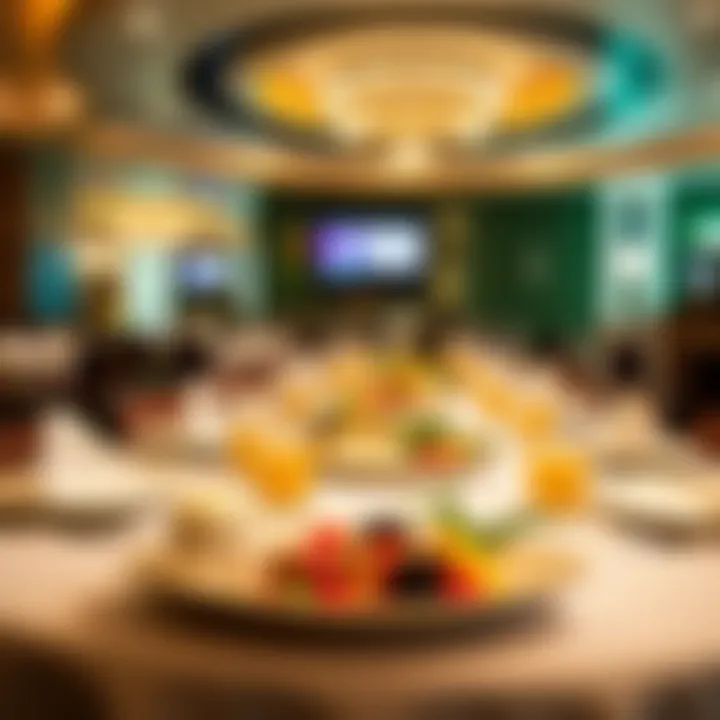 Elegant dining setting within the hotel, highlighting diverse culinary offerings