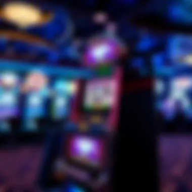 A vibrant casino setting with the Double Diamond machine as a focal point.