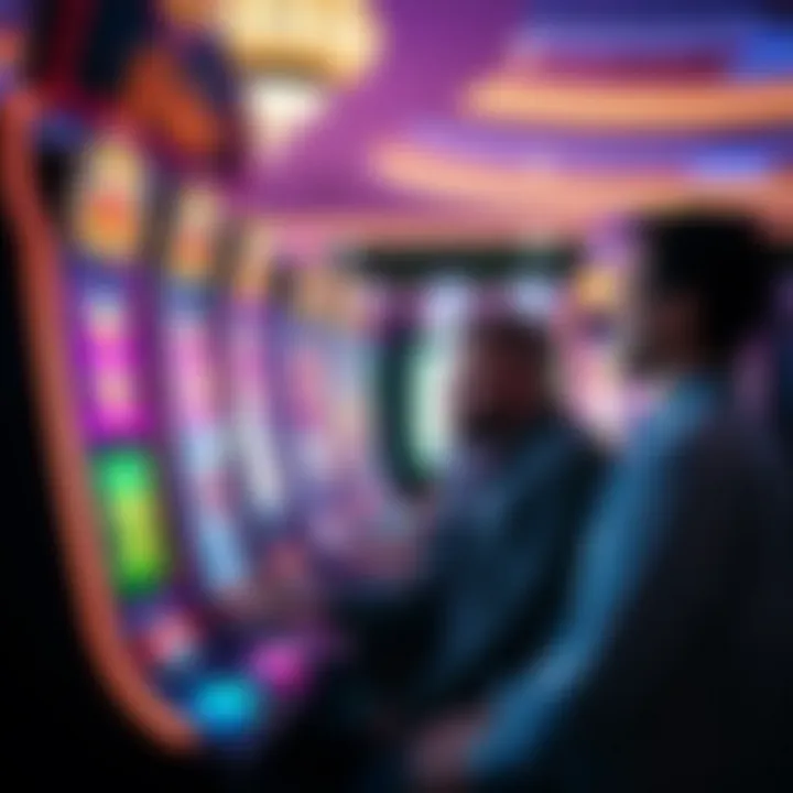 Players engaging with a vibrant slot game