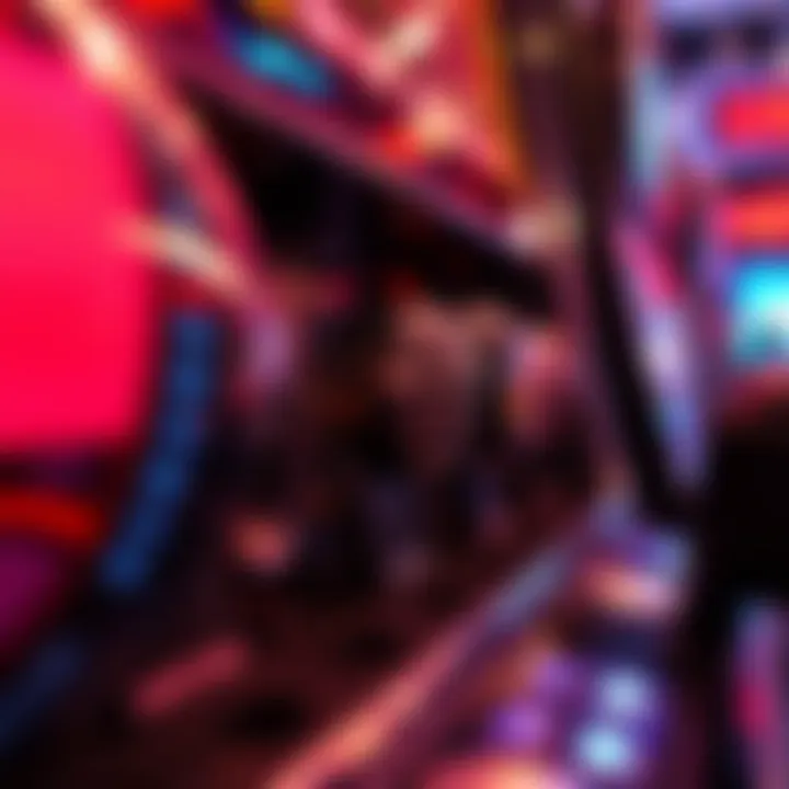 Close-up of intricate slot machine mechanics