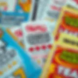 A collection of Arkansas scratch-off lottery tickets showcasing various designs and themes.