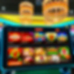 A vibrant screenshot of a popular online casino interface showcasing various games