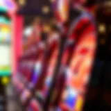 A close-up of a glamorous slot machine with sparkling lights