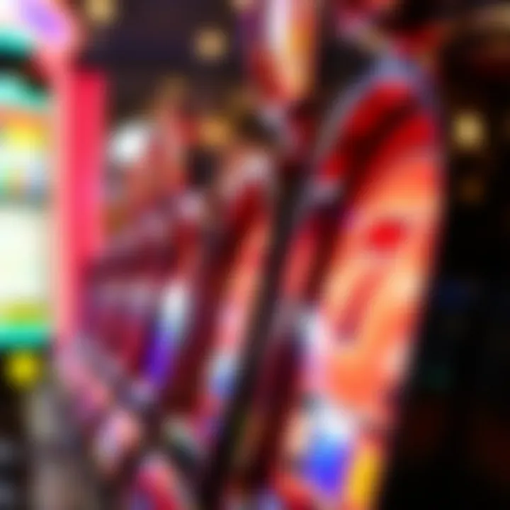 A close-up of a glamorous slot machine with sparkling lights