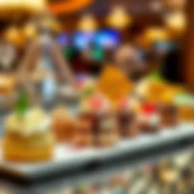 A range of dessert options beautifully presented