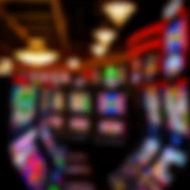A collection of gaming options with a variety of slot machines