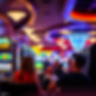 A bustling casino floor filled with slot machines and players enjoying their time.