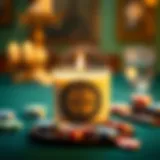 Aromatic candle showcasing casino themes