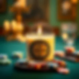 Aromatic candle showcasing casino themes
