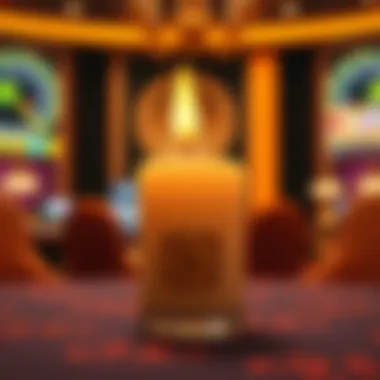 Luxurious scented candle in a gaming room