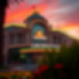 Exterior view of a prominent casino in Long Beach showcasing its architectural design