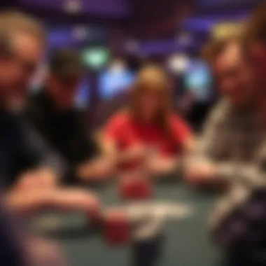 Group of friends enjoying a game of poker