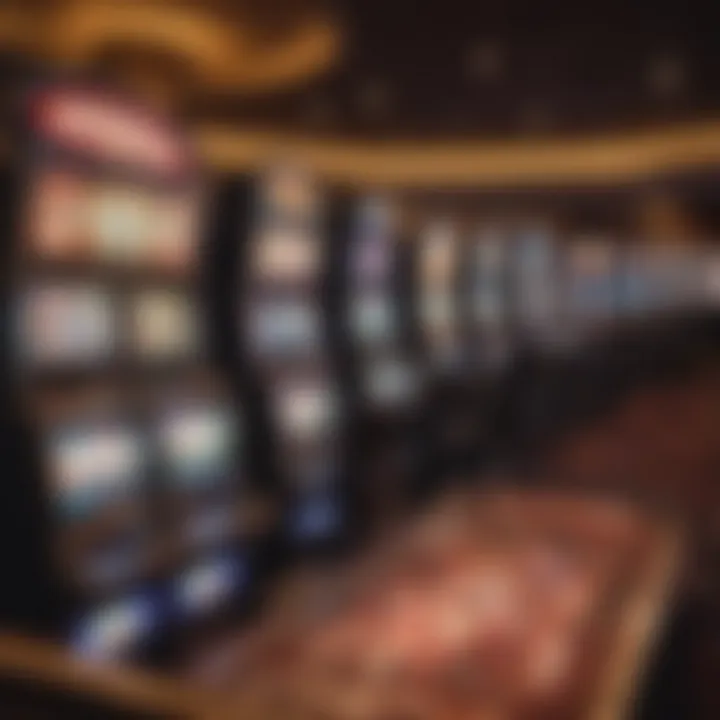 Gaming floor highlighting a variety of slot machines and gaming tables