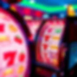 Visual representation of vibrant slot machine reels in action.