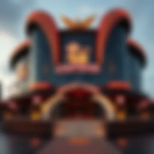 Exterior view of the Floating Dragon Casino showcasing its unique architectural design