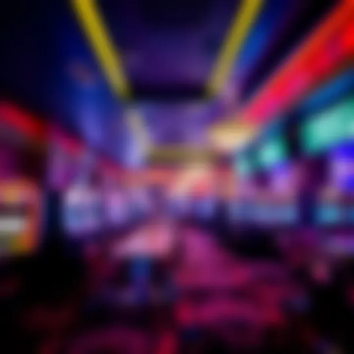 Interior of the casino featuring vibrant gaming areas and distinctive decor