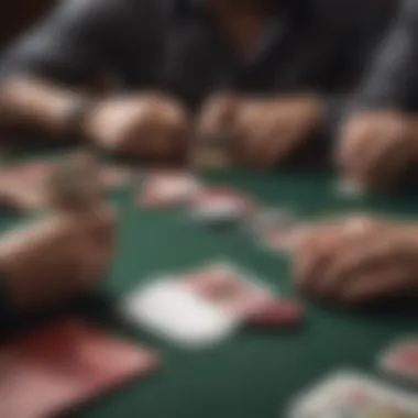 An engaging graphic depicting strategic moves in Four Card Poker