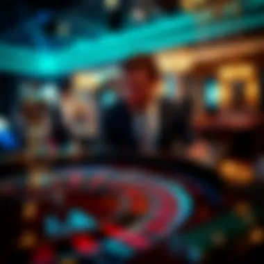 Engaging Roulette Action Overview of a roulette wheel with a focused player observing