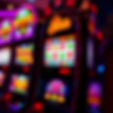 Exciting Slot Machine Experience Vibrant slot machine screen showcasing various symbols and colors