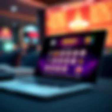 A laptop displaying a bingo game interface