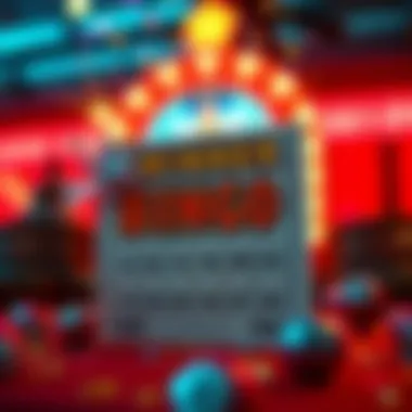 A winning bingo ticket with celebratory elements