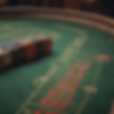 Craps table layout showcasing various betting options