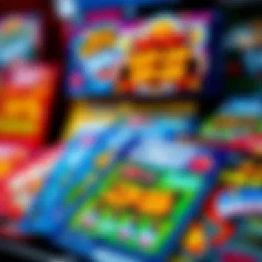 Vibrant Themes of Scratch-Off Cards Colorful scratch-off cards showcasing various themes