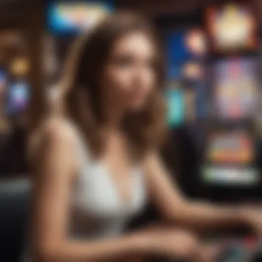 A close-up of a player engaged in a thrilling game of free slots online