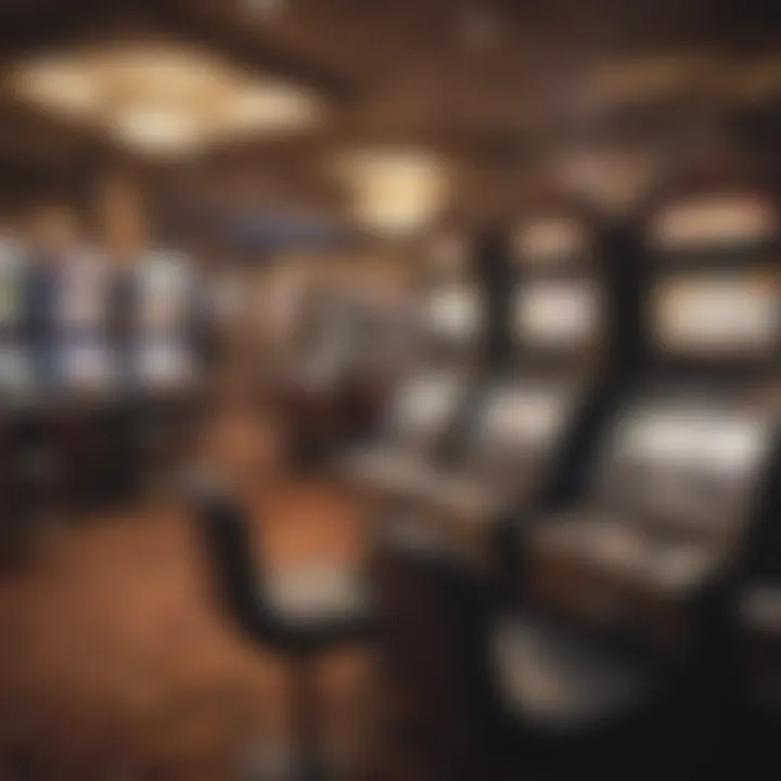 Interior gaming area showcasing slot machines and tables