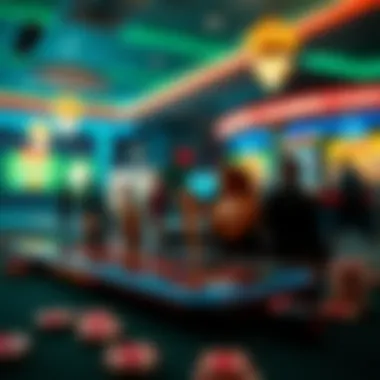 An illustration depicting the evolution of casino gaming on mobile devices