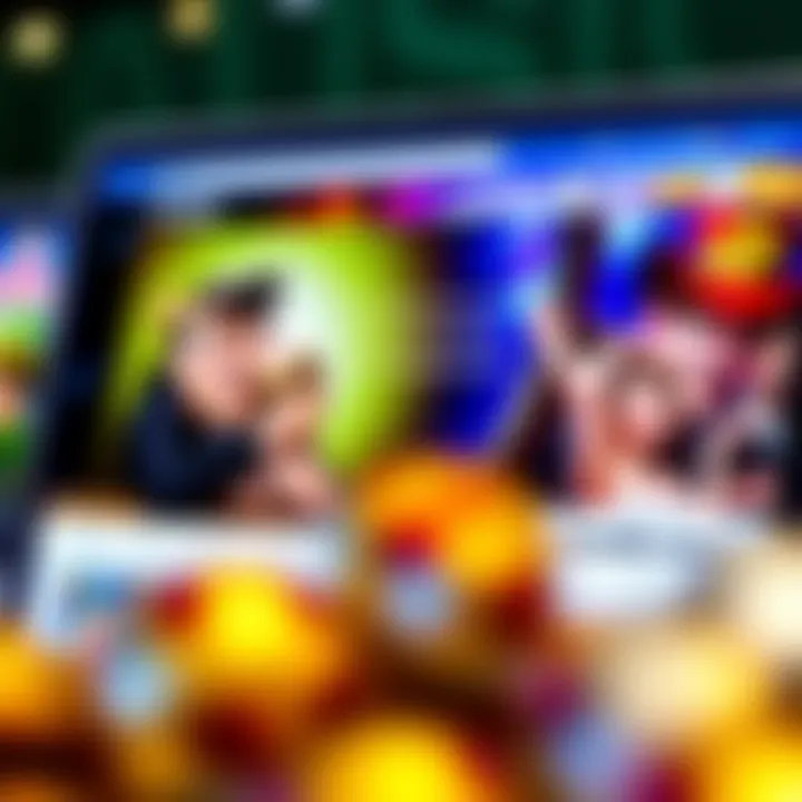 Vibrant display of JackpotJoy Casino's Facebook page showcasing games and community interaction