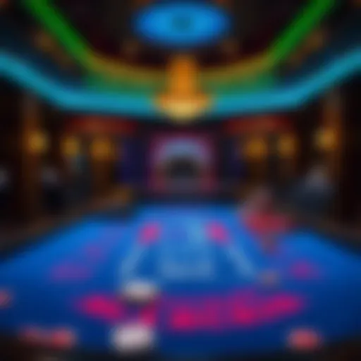 Live blackjack table setup showcasing immersive technology